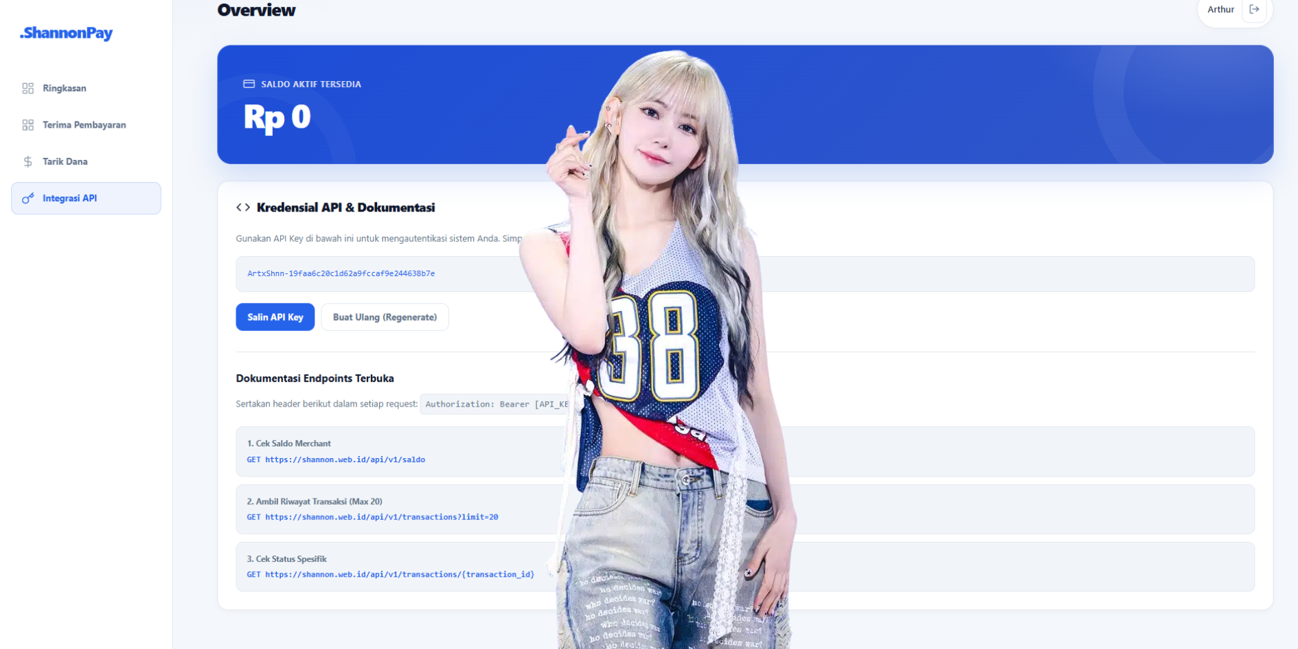 Dashboard ShannonPay